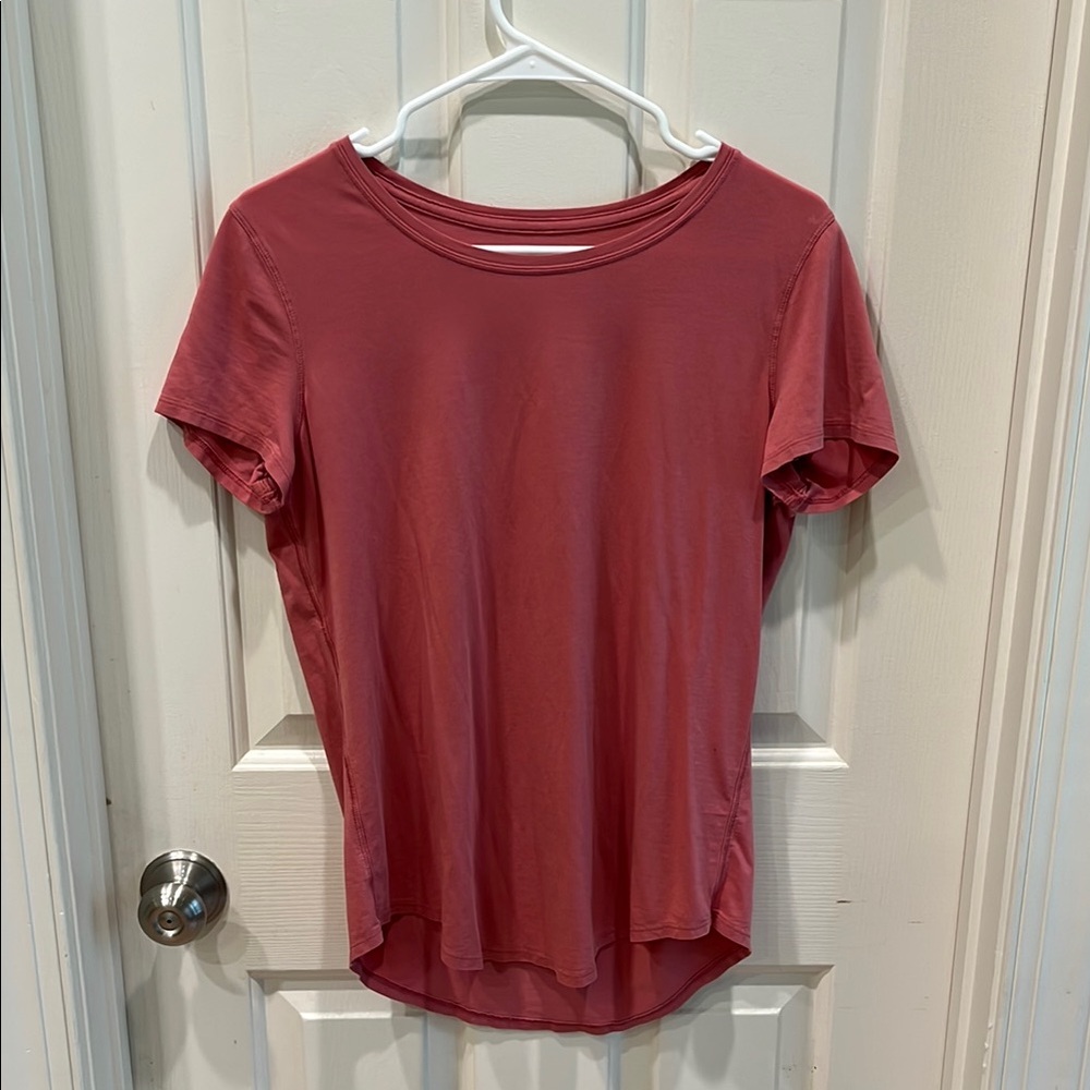 Lululemon Athletica Red Flutter Sleeve T-Shirt